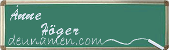 Änne Höger Visitenkarte